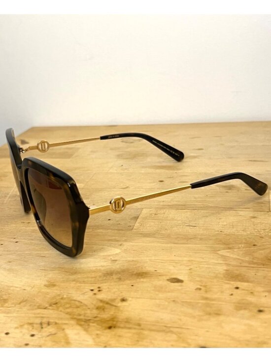 New Marc Jacobs Oversized Tortoise Brown Frame Sunglasses With Gradient Lenses